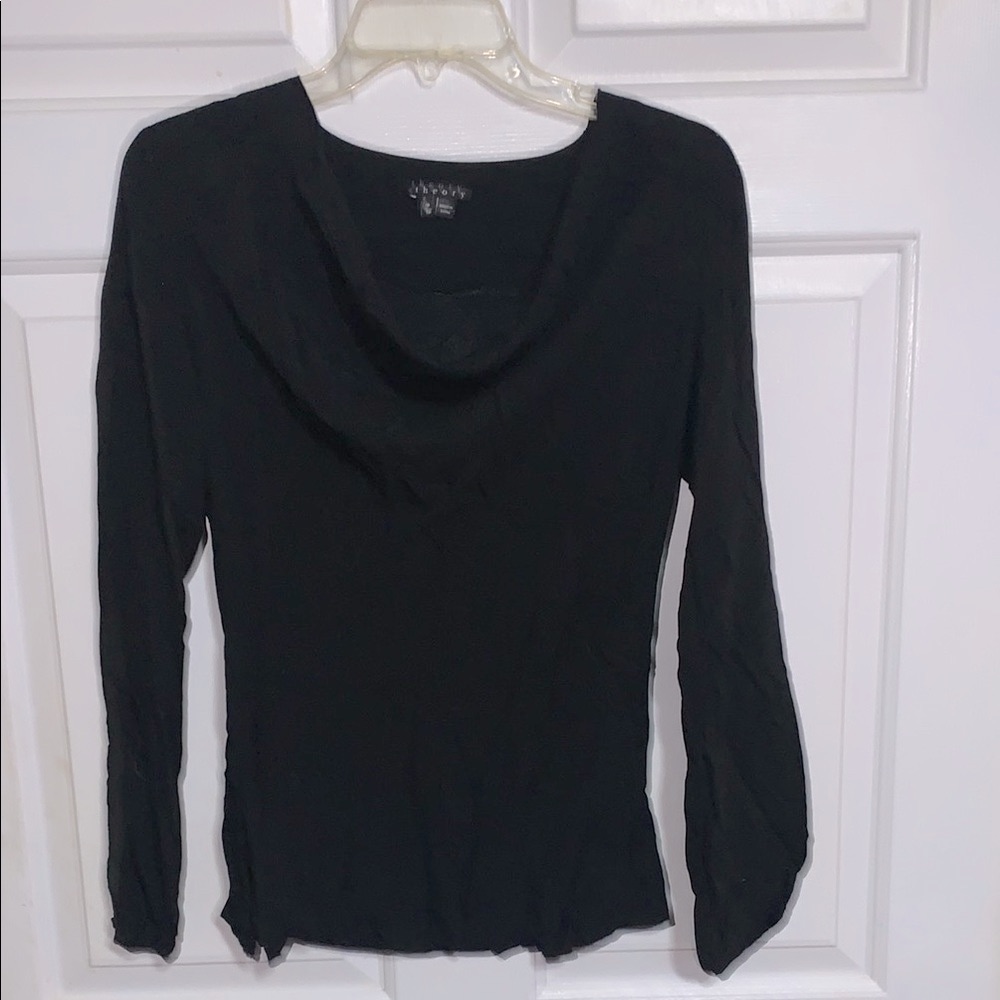 Theory Black Long Sleeve Top P Tp